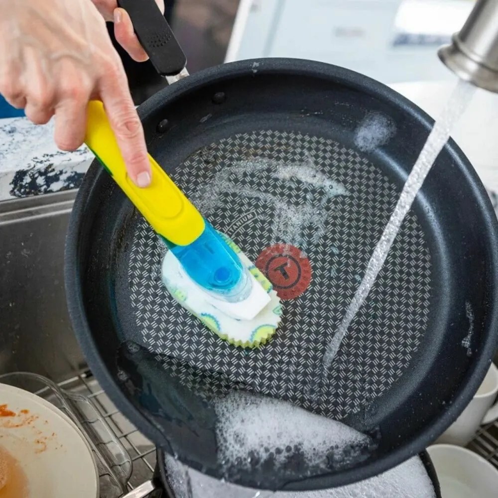 Scrub Daddy Dish Daddy gąbka do mycia naczyń z uchwytem i dozownikiem detergentu