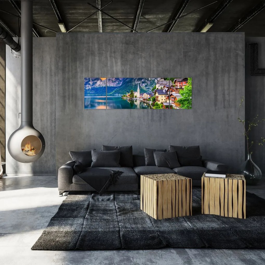 Obraz - Wieś alpejska (170x50 cm)