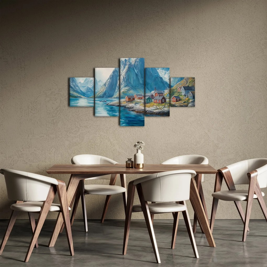 Obraz - Norweskie miasteczko (125x70 cm)