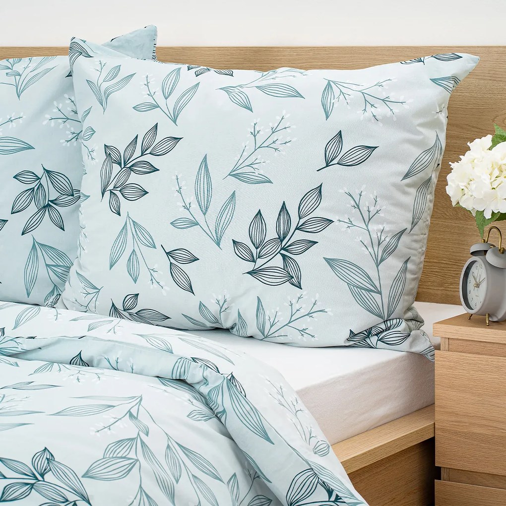 4Home Pościel bawełniana Frosty Leaves, 140 x 200 cm, 70 x 90 cm