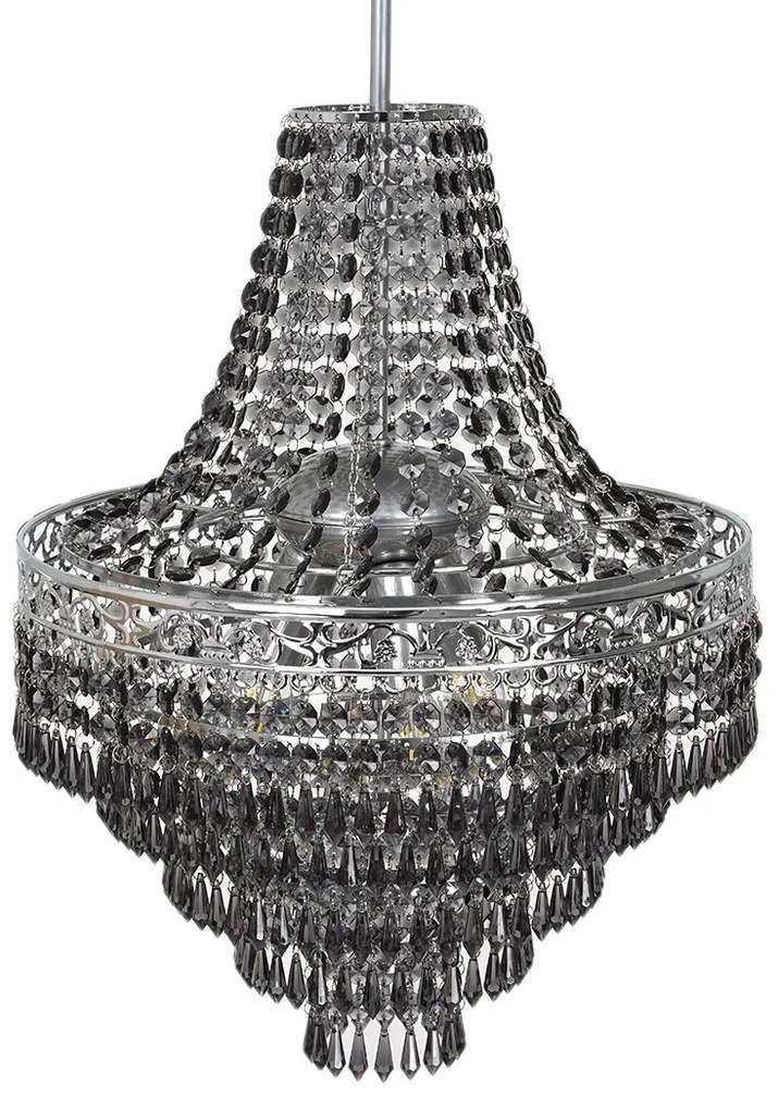 Żyrandol kryształowy CORAL Black 3xE14