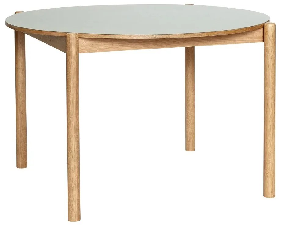 Okrągły stół z litego drewna dębowego ø 115 cm Oblique – Hübsch