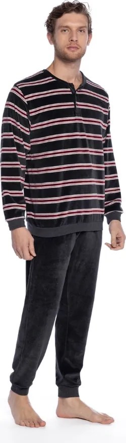 Ciepła piżama męska ARLINDO 3XL Brązowy