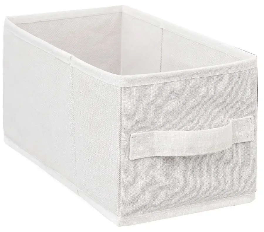 Wąski regał bambusowy TIDY z 4 materiałowymi koszami, wys. 78,5 cm