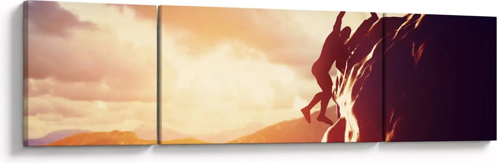 Obraz -Wspinacze (170x50 cm)
