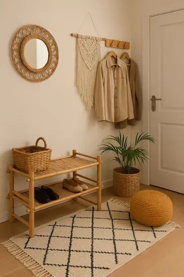 Drewniany stojak na buty w stylu H4-R89