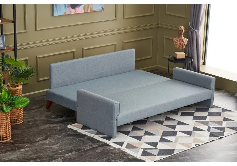 Jasnoniebieska rozkładana sofa 208 cm Bella – Balcab Home