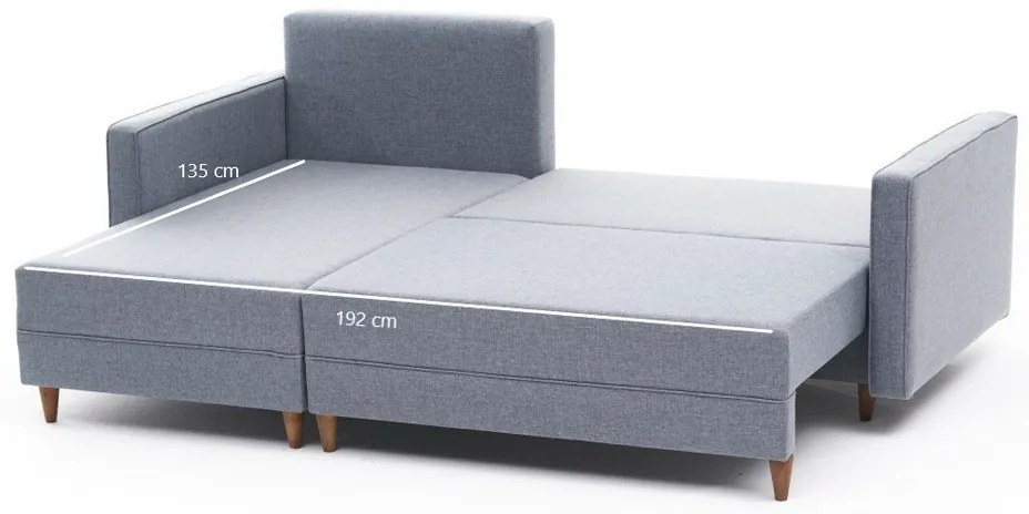 Narożna rozkładana sofa Aydam Left Blue
