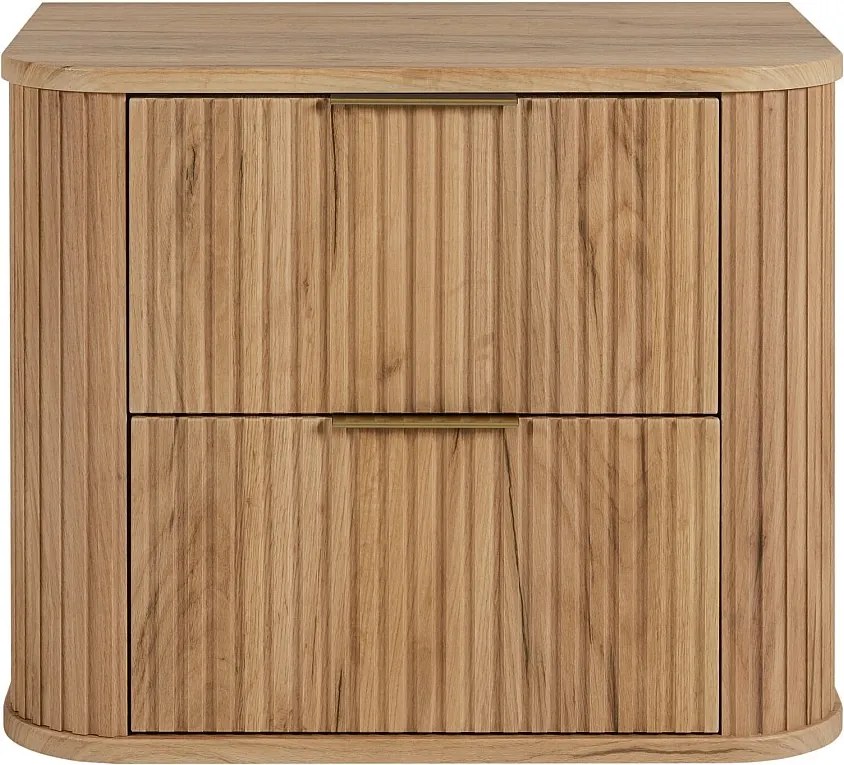 Szafka łazienkowa, dąb Craft, uchwyt złoty, 41,5 x 60 x 51,7 cm