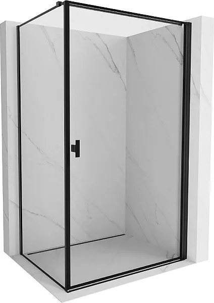 Mexen Mist-B kabina prysznicowa uchylna prawa 90 x 120 cm, czarna ramka, czarna - 8A2T-090-120-70-70-P