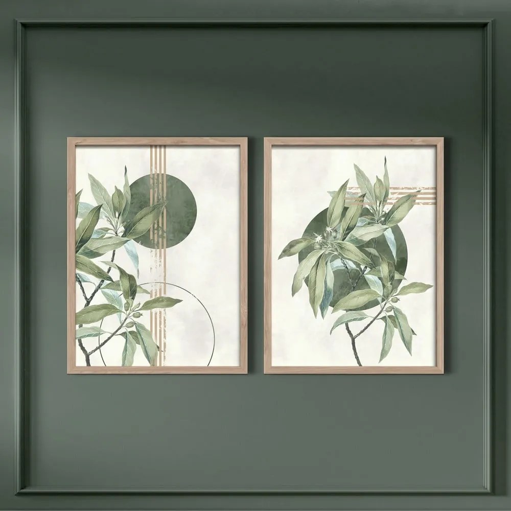 Obrazy zestaw 2 szt. 30x40 cm Green – Styler