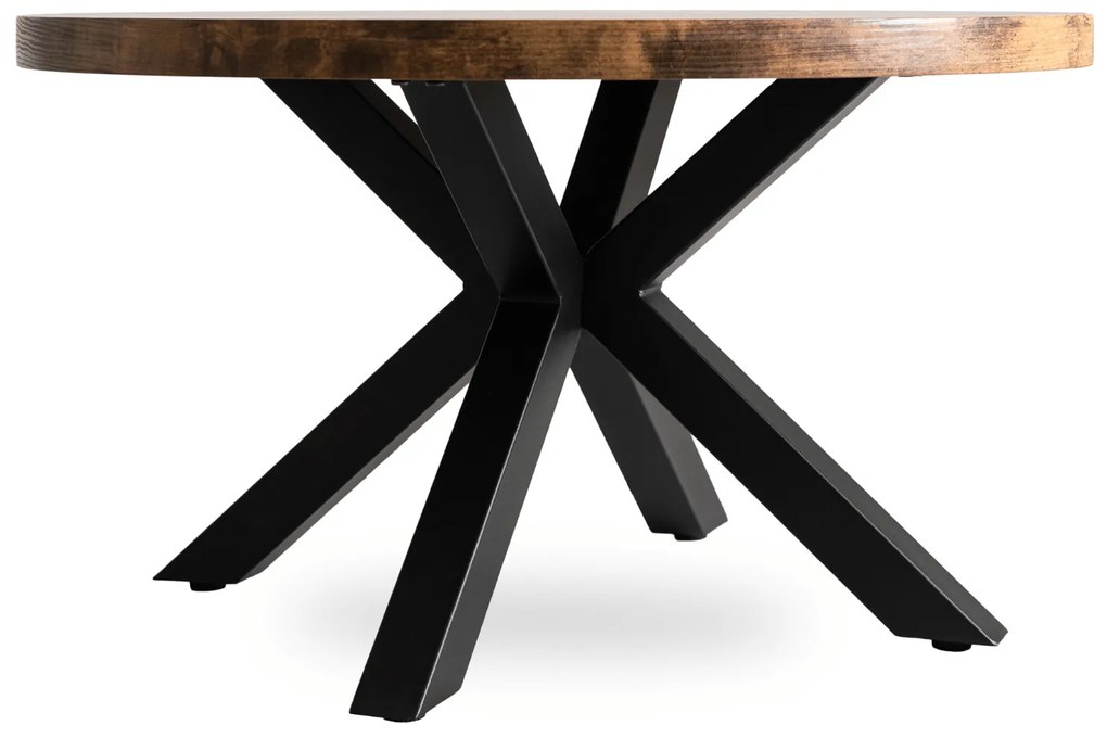 Stolik Kawowy LINCOLN 80 cm Dąb Rustykalny/Czarny Loft