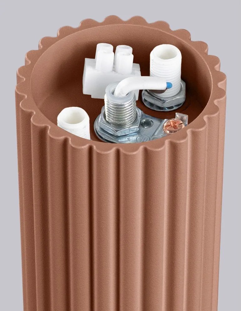 Jasnobrązowa lampa sufitowa ze szklanym kloszem ø 12 cm Orbital – Sollux