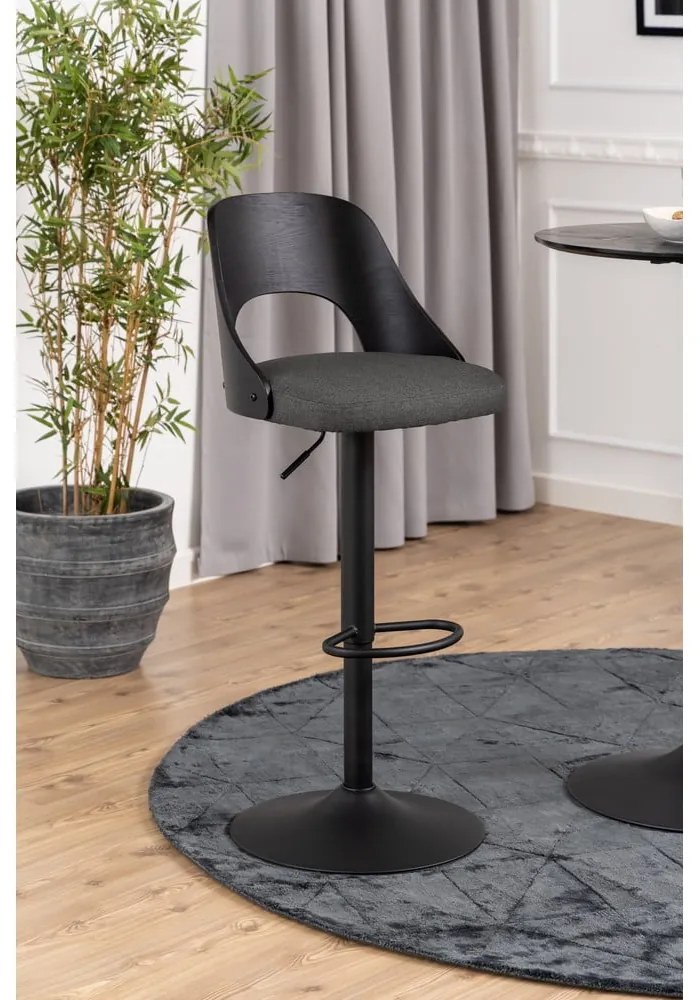 Ciemnoszare hokery z regulowaną wysokością zestaw 2 szt. (wysokość siedziska 84 cm) Lucy – Actona