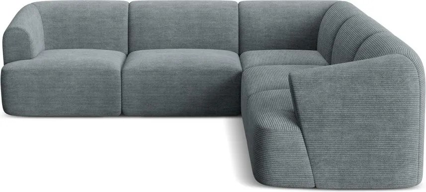 Ciemnoszary sztruksowy narożnik Campi – Cosmopolitan Design