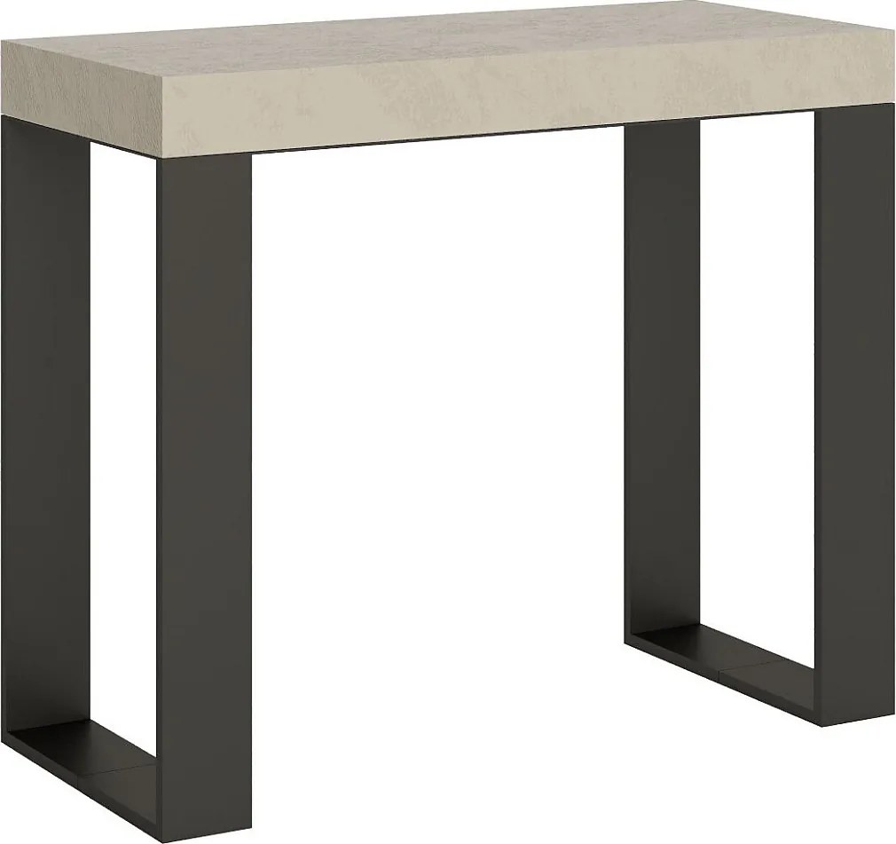 Konsola rozkładana 90x40/196 cm Tecno Small Kaszmir rama w kolorze Antracytu