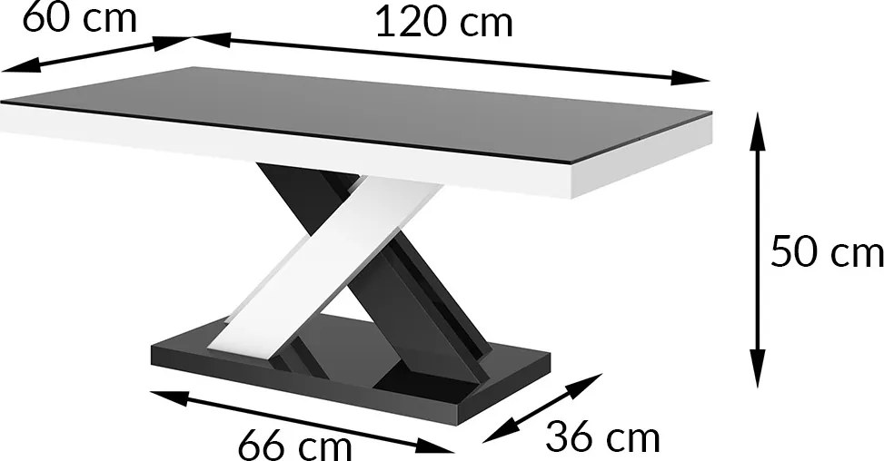 Ława z marmurowym blatem w połysku Xenon Lux Mini