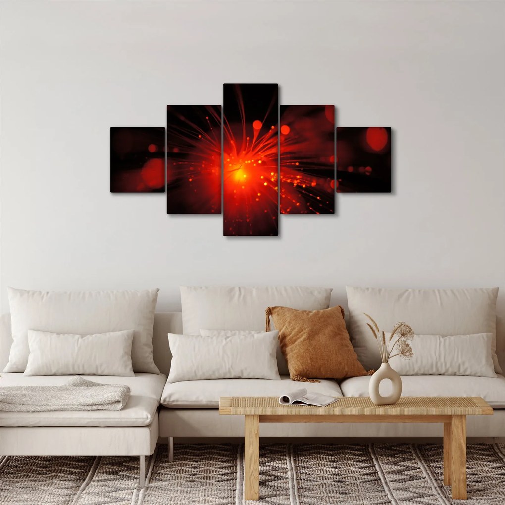Obraz błyszczącej abstrakcji (125x70 cm)