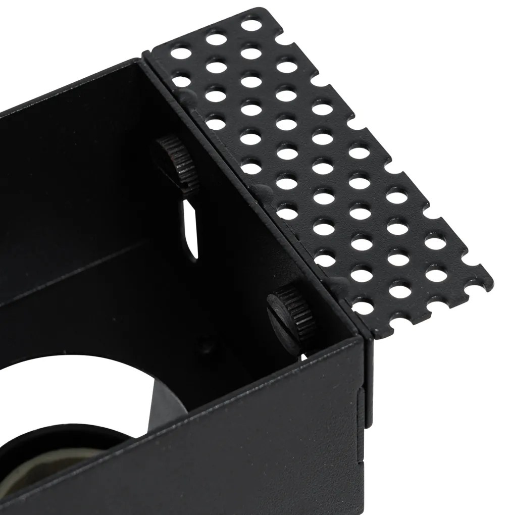 Zestaw 6 czarnych opraw wpuszczanych GU10 50 mm bezramkowych - Oneon