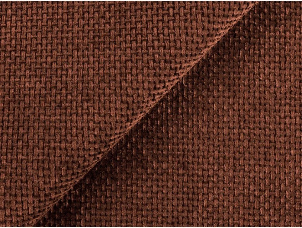 Rozkładana sofa ze schowkiem z tkaniny szenilowej w kolorze terakoty 252 cm Kona – Makamii