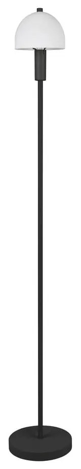 Czarna lampa stojąca ze szklanym kloszem (wysokość 120 cm) Glenn – Reality