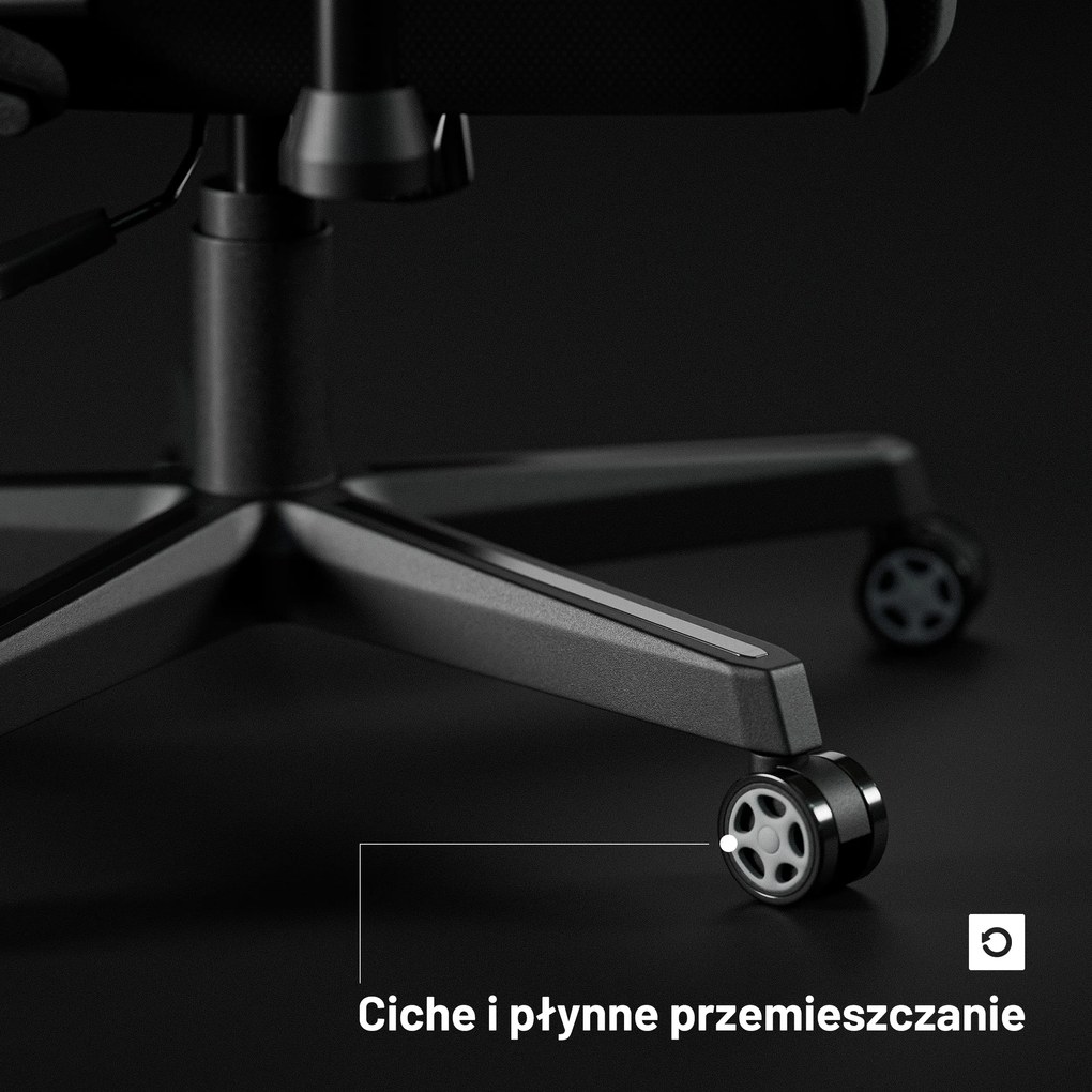 Fotel gamingowy materiałowy szary: Diablo X-Starter