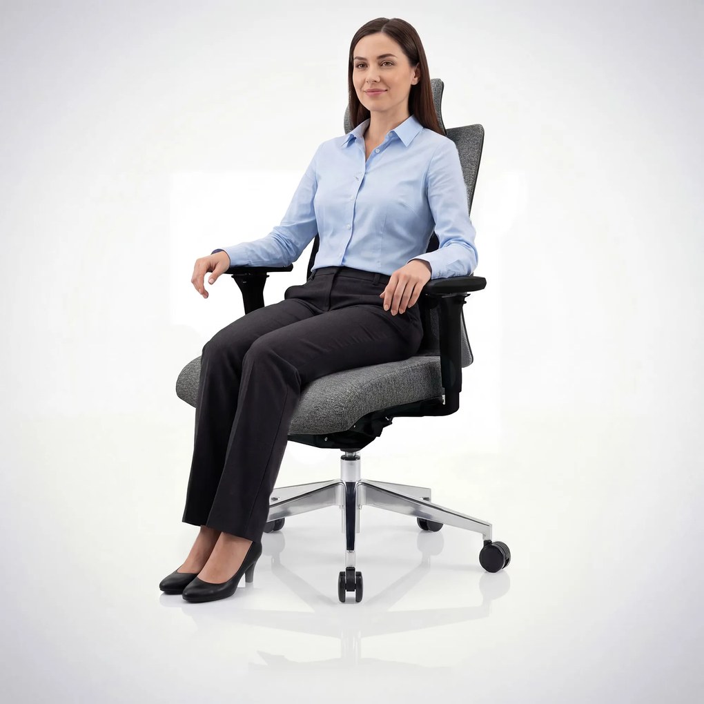 Fotel biurowy ergonomiczny ciemnoszary VECTOR