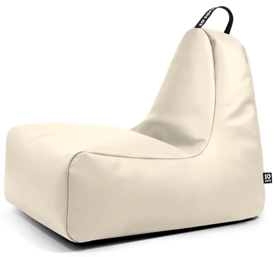 Beżowy worek do siedzenia z imitacji skóry Chill XL – So Soft?