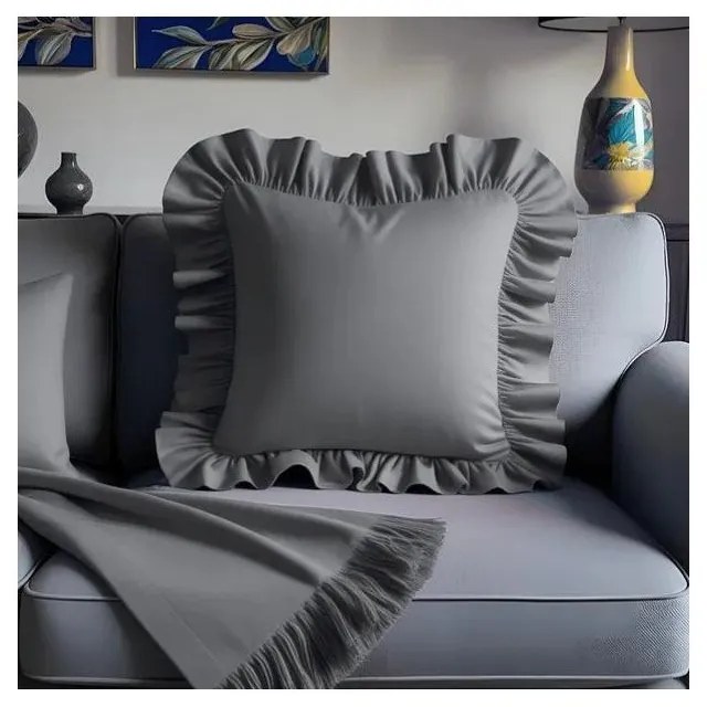 Poszewka na poduszkę z mieszanki bawełny 40x40 cm Ruffled – Mila Home