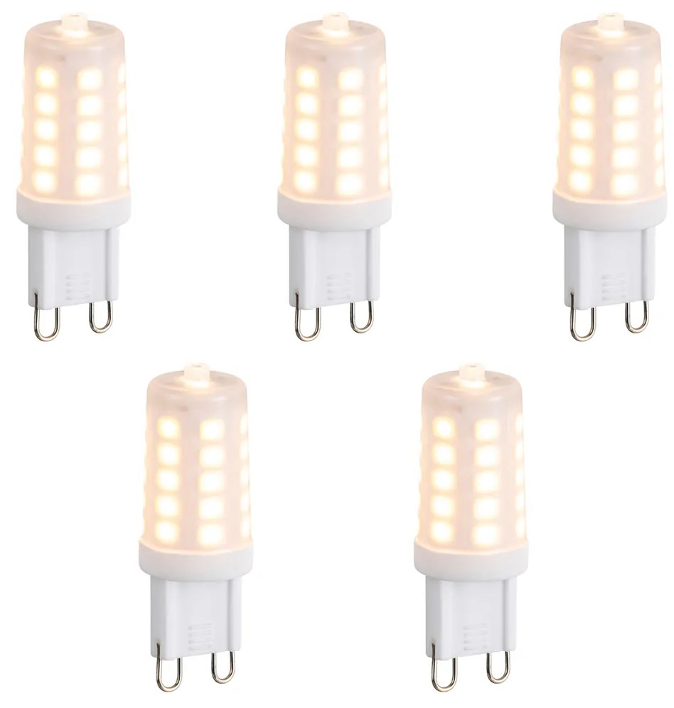 Zestaw 5 ściemnialnych żarówek LED G9 Opalowych 3W 250 lm 2200K