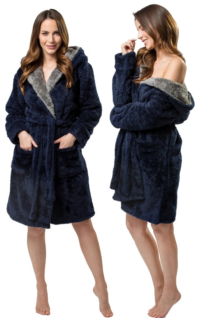 Szlafrok damski Jordan Navy Grey L