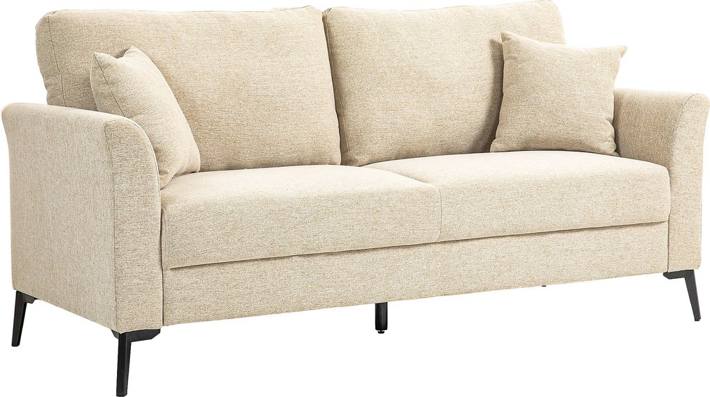 HOMCOM Sofa 2-osobowa z grubą tapicerką, do 360 kg, 179 x 80 x 89 cm, Beżowa