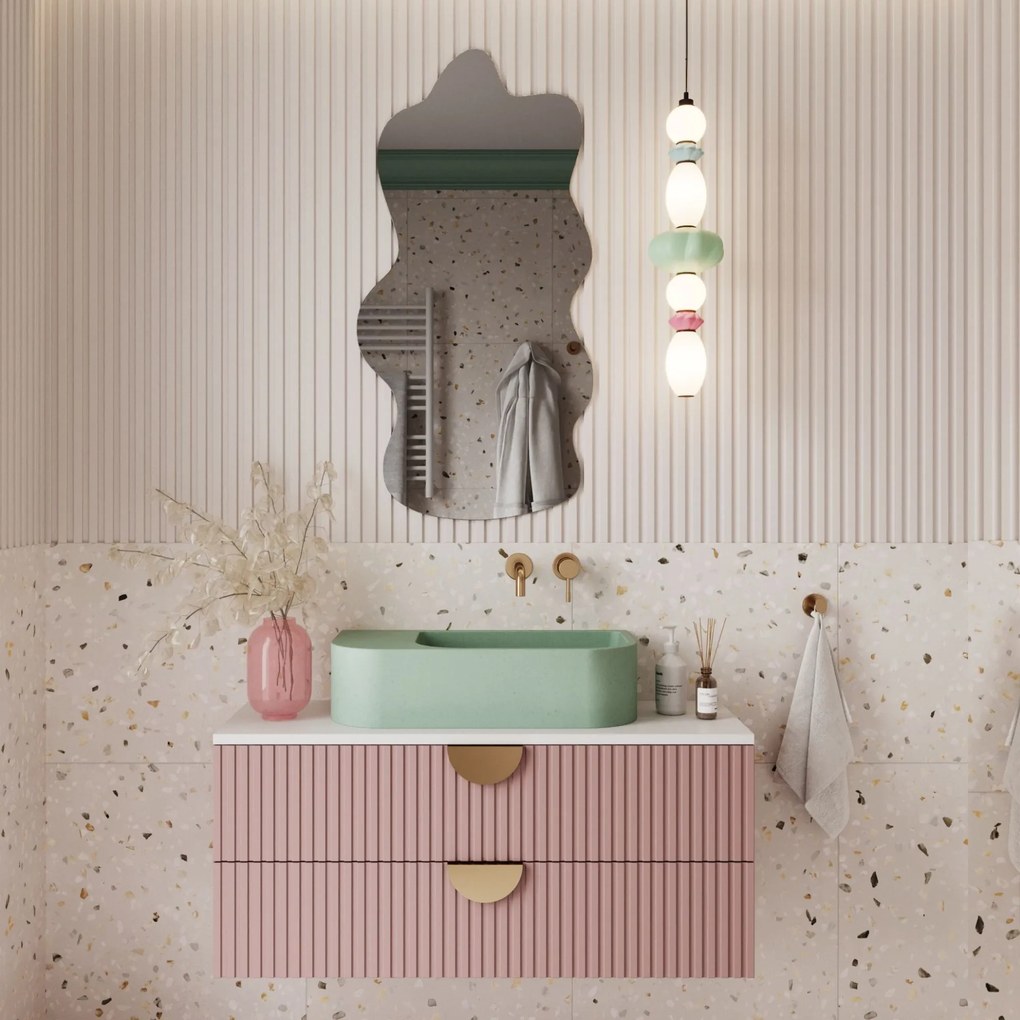 Lustro dekoracyjne w kształcie chmurki oszlifowane bez podświetlenia CLOUD | Różne rozmiary | Różne kolory : Kolor tafli szkła - Grafit, Rozmiar - 60 x 80 cm