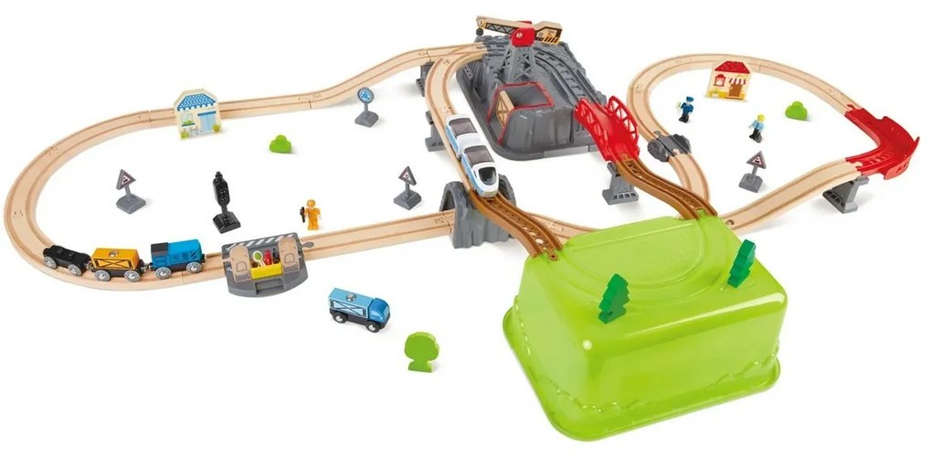 Hape Tor kolejowy z pudełkiem do zabawy