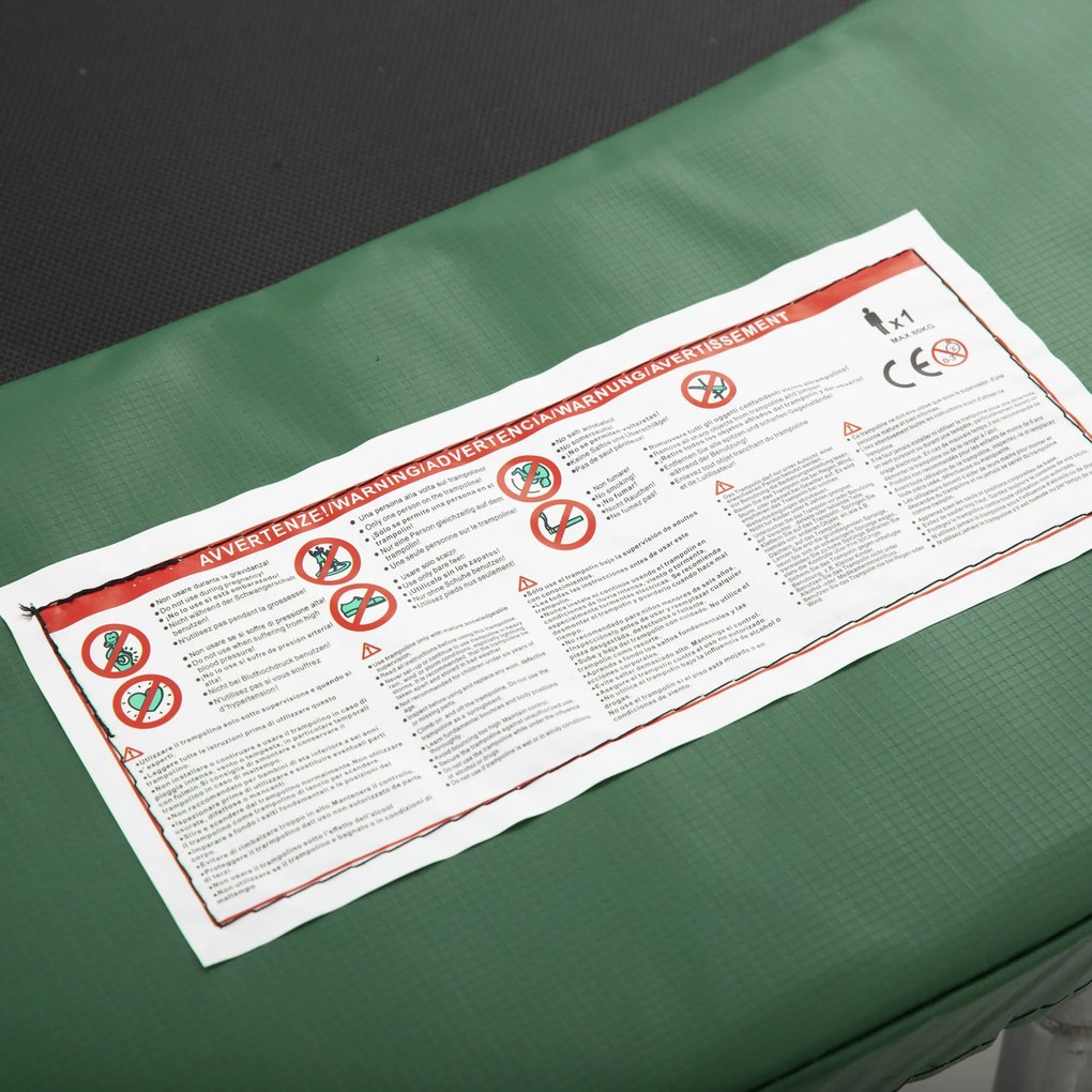 HOMCOM Osłona Sprężyn do Trampoliny 244cm Akcesoria Bezpieczeństwo Zielona | Aosom PL