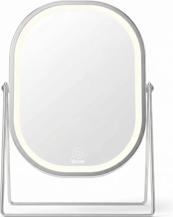 Lusterko Do Makijażu PREMIUM Kosmetyczne POŁYSK Metalowe PODŚWIETLANE LED