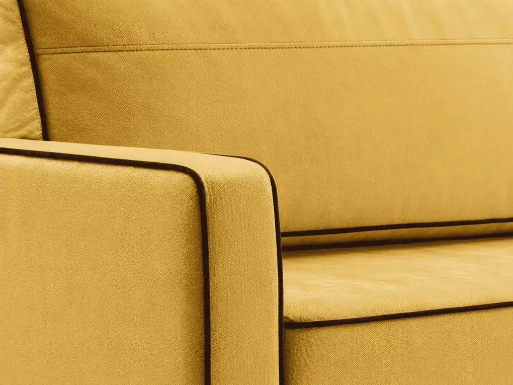Kanapa Latina 3-osobowa z funkcją spania i pojemnikiem – welurowa sofa DL 190x152, styl skandynawski