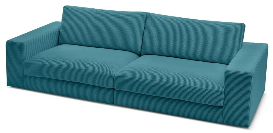 Niebieska sztruksowa sofa 274 cm Leonard – Bobochic Paris
