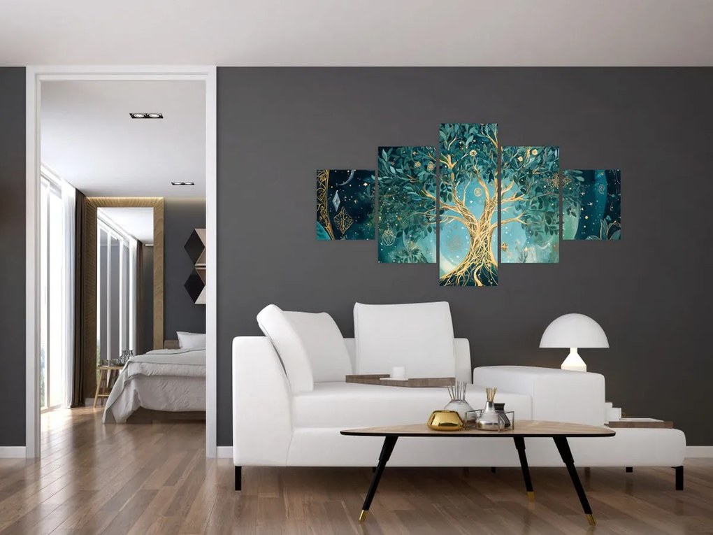 Obraz – Drzewo życia we wszechświecie (125x70 cm)