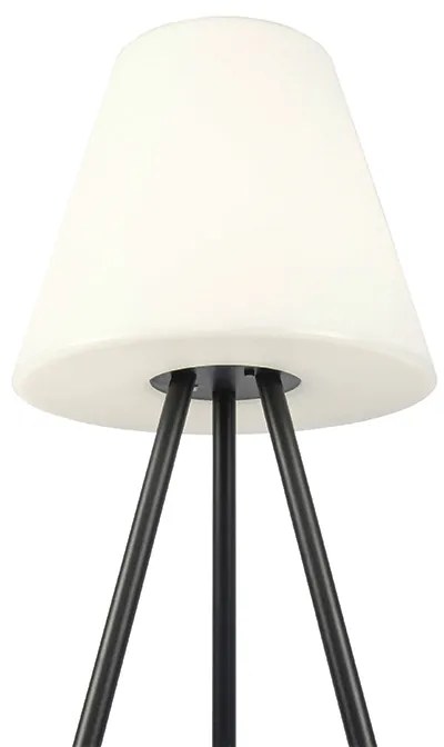 Nowoczesna lampa podłogowa zewnętrzna czarna IP44 z LED na solar - Virginia