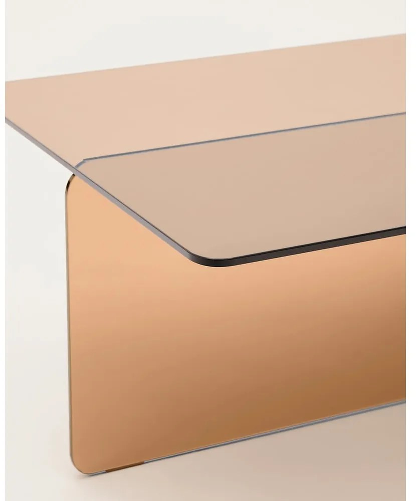 Brązowy szklany stolik 60x120 cm Zaren – Kave Home