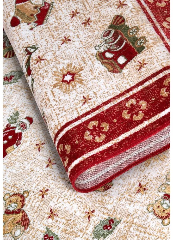 Czerwony dywan z mieszanki bawełny ze świątecznym motywem 160x230 cm Toy's Delight Red Christmas – Villeroy&amp;Boch