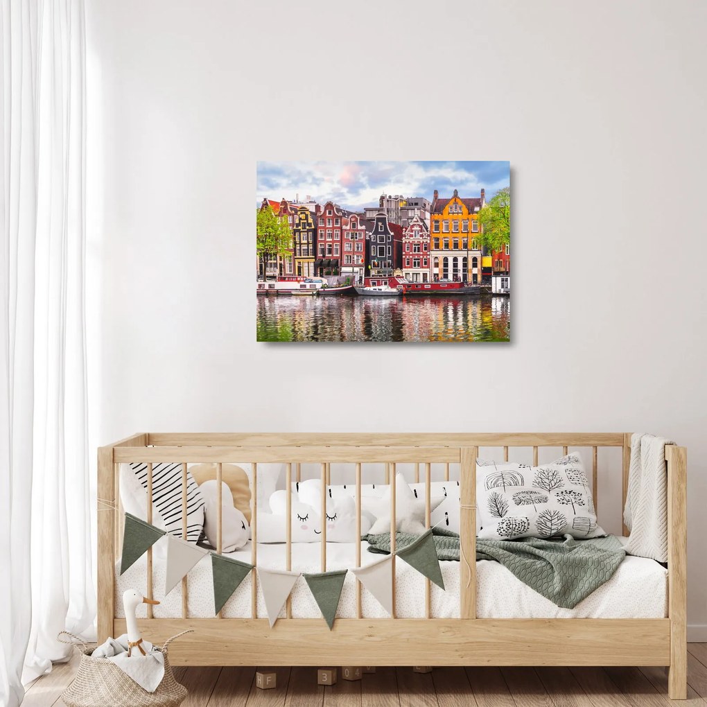Obraz na szkle - Amsterdam, domy tańca (70x50 cm)