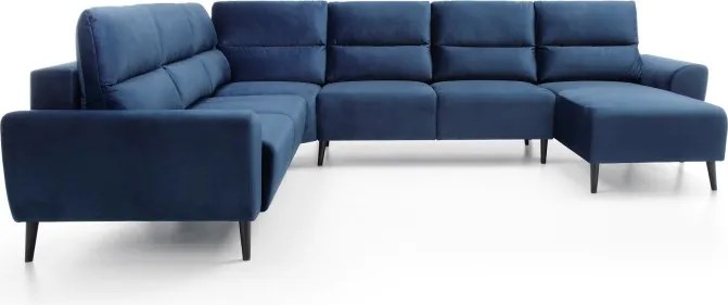 Narożnik BOSCO XL zestaw z elektryczną funkcją regulacji tkanina Monolith 77 Niebieski WERSAL