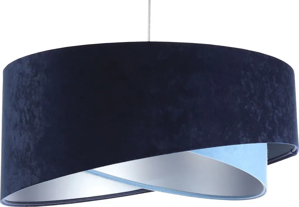 Granatowo-srebrna asymetryczna lampa wisząca - 4S EX994 A6-G35