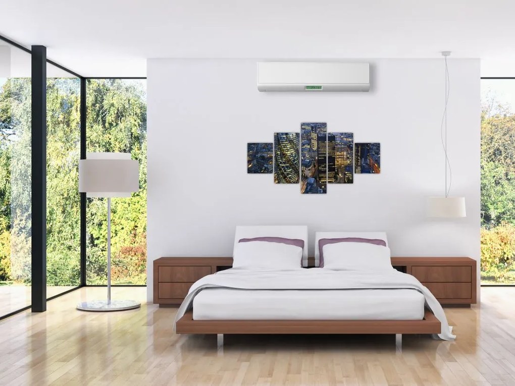 Obraz - Wieczorna panorama Londynu (125x70 cm)