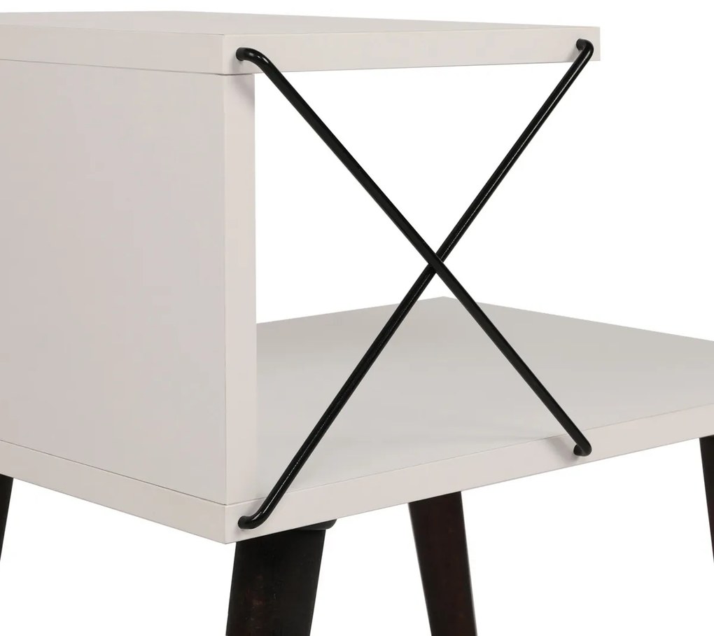Stolik nocny Cross White