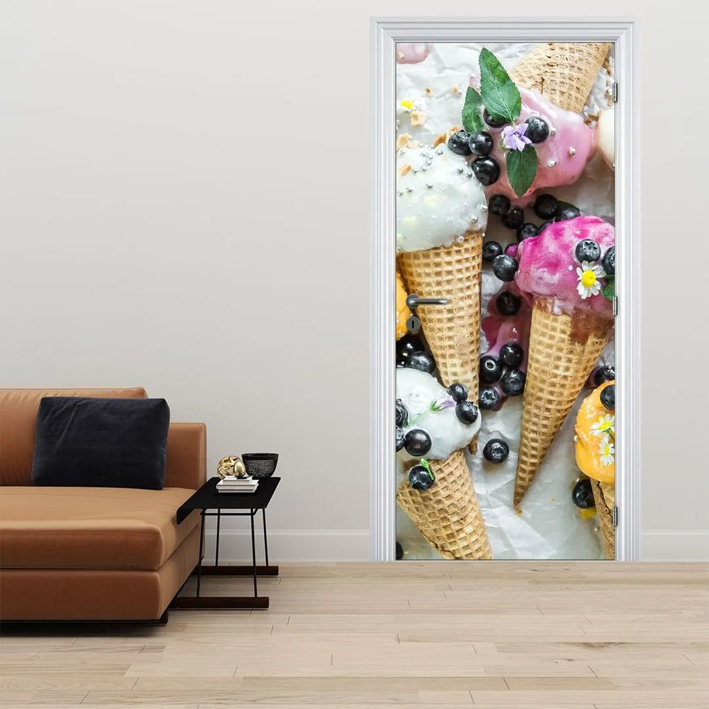 Fototapeta na drzwi - Lody (95x205cm)