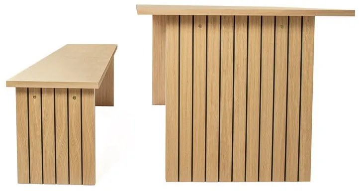 Stół z blatem w dekorze dębu 90x160 cm Stripe – Woodman