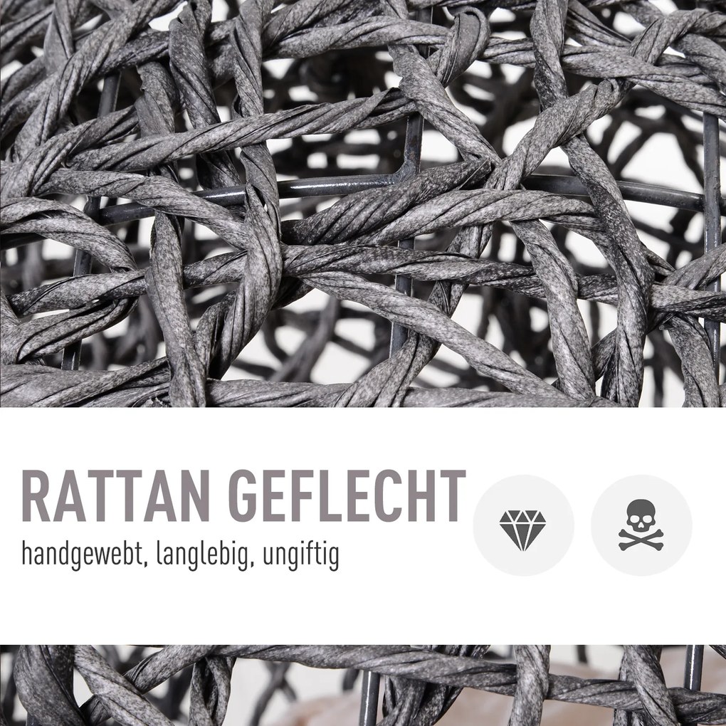 PawHut Domek dla kota z poduszką Miejsce do spania dla kota Jaskinia dla kota podwyższone nogi rattan PVC